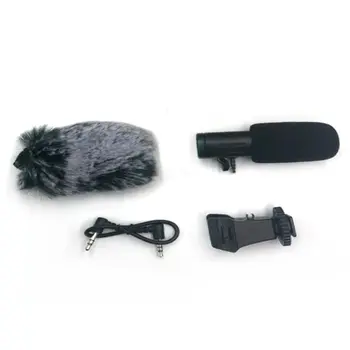 

Video Microphone Mic for Camera Portable 3.5mm Interview Clip On Microphone 95AF