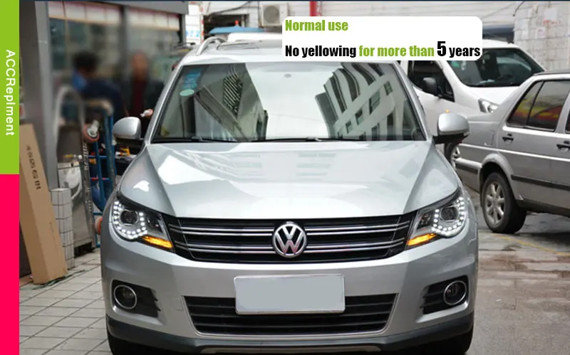 Авто освещение стиль светодиодный головной фонарь для VW Tiguan светодиодный фары 2010-2012 Европа Volkswagen drl H7 hid Биксеноновые линзы ближнего света