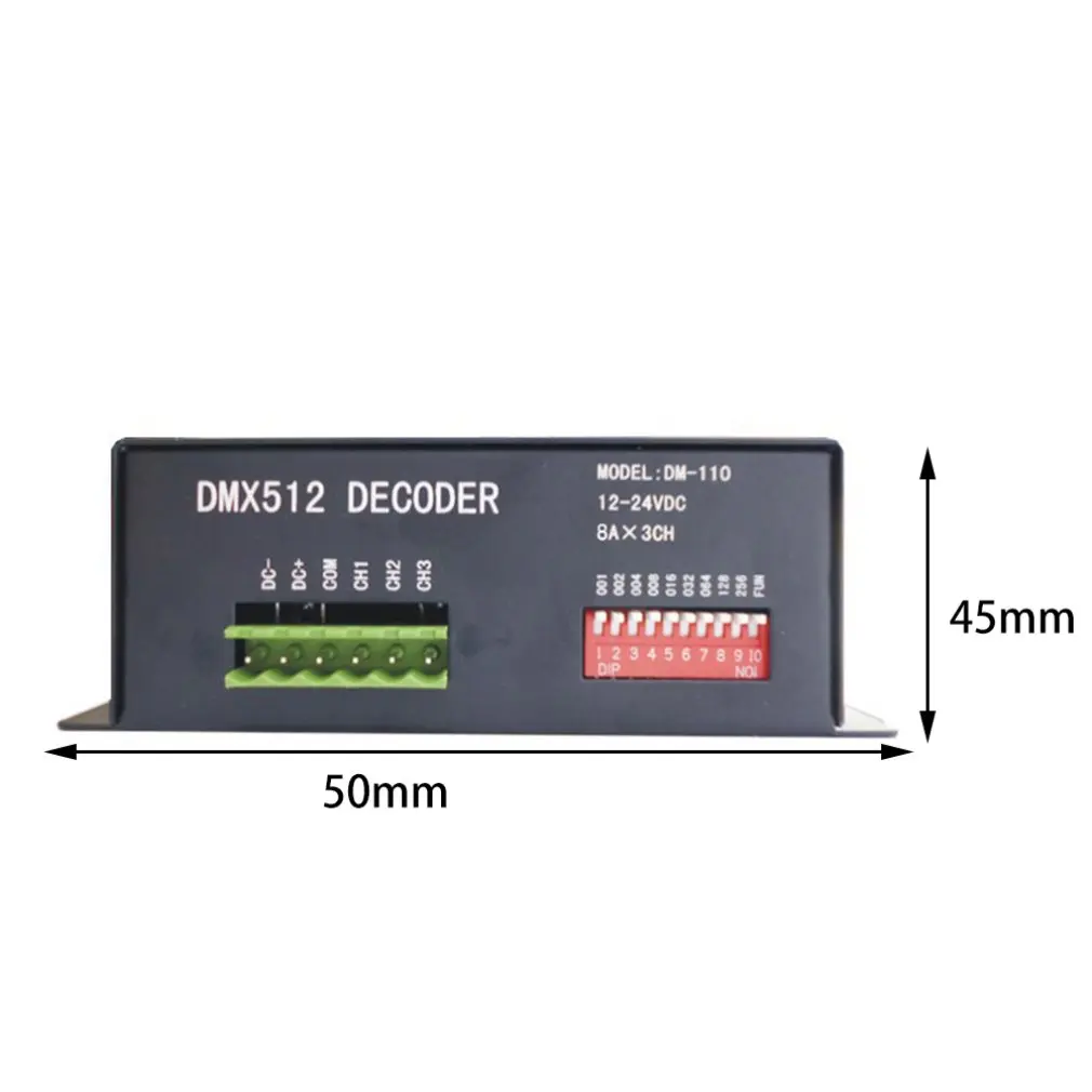 Dm-110 3 Ch легко Dmx постоянное напряжение декодер Dc9-24V вход 3Ch* 5A выход с Dip переключатель Декодер контроллер
