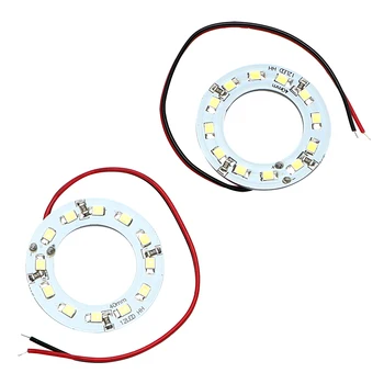 

2Pcs/Set DC 12V Car Headlight 12SMD 1210 3528 40MM Angel Eye Car Light Car-styling LED Daytime Running Light Auto DRL Lamp