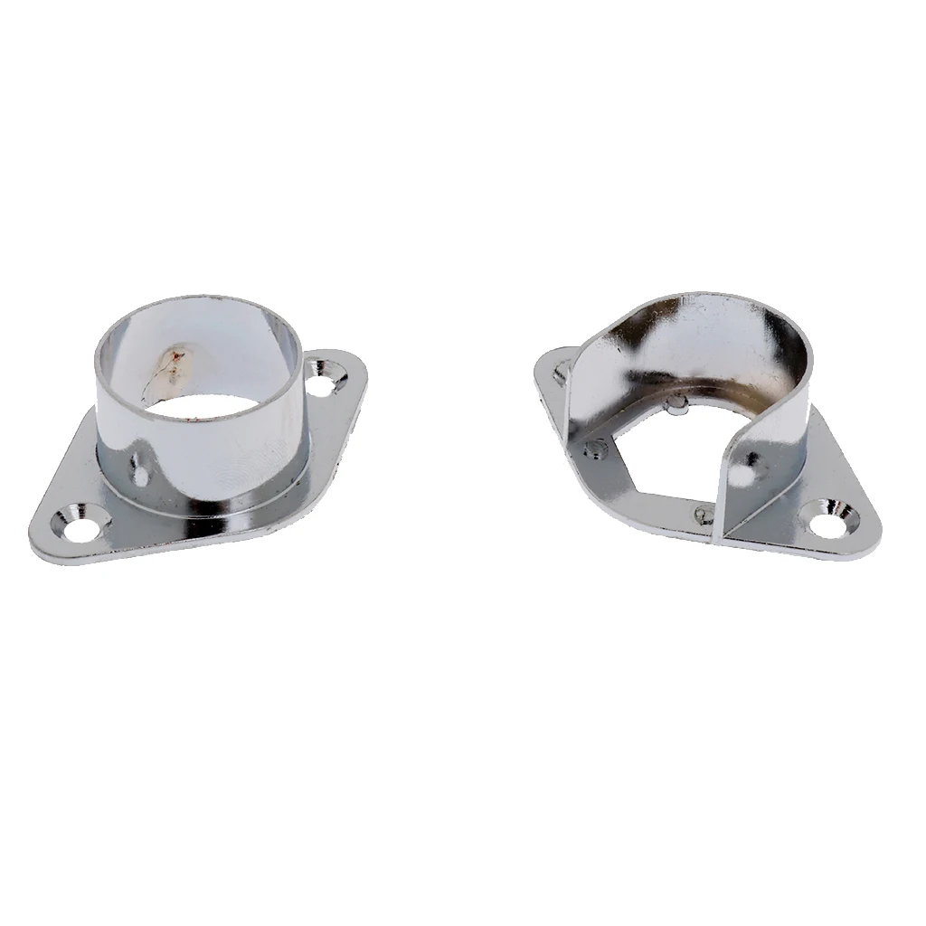 Pack of 2 Wardrobe Pipe Lever Ceiling Mount Bracket Closet Rod Bracket Flange Support Holder