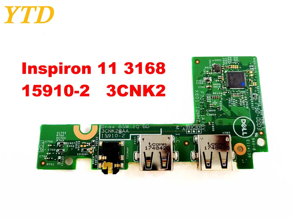 Для DELL Inspiron 11 3168 звуковая плата USB доска Inspiron 11 3168 15910-2 3CNK2 испытанное хорошее