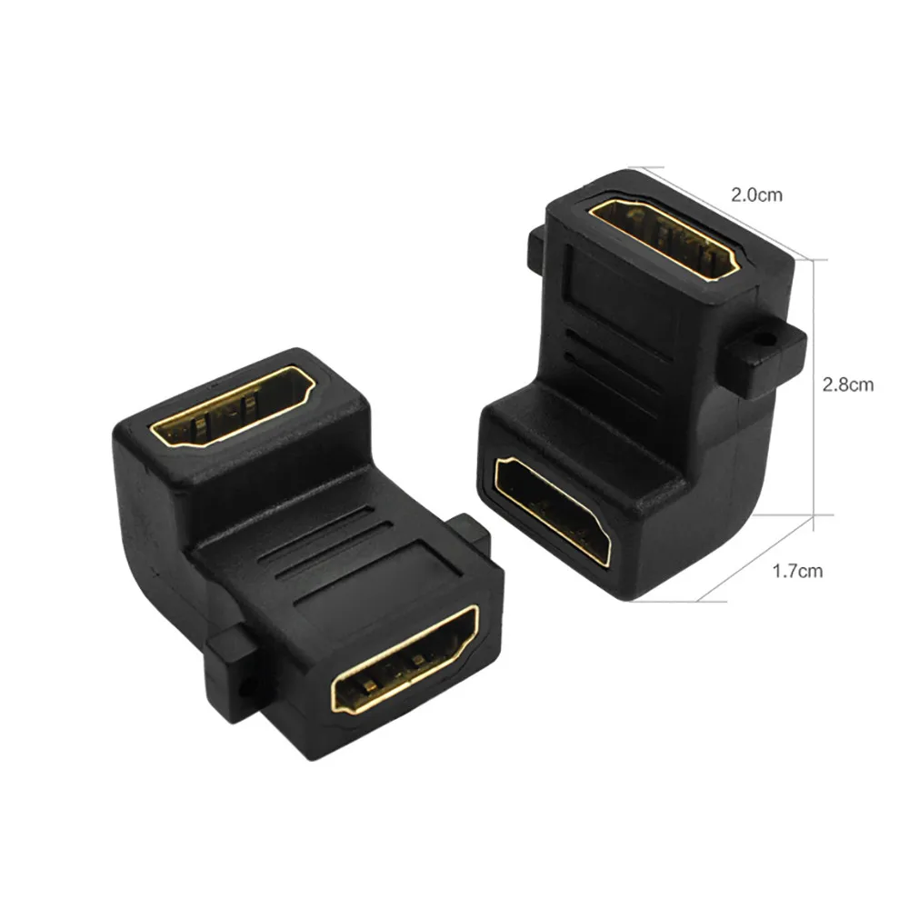 

HDMI To HDMI Cable Extender 90 Degrees Angle Rotating Adapter Female To Female HDMI Swivel Folding Converter for HDTV Xbox 360