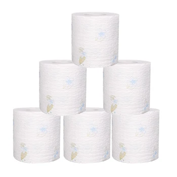 

Toilet Roll Paper Paper Napkin Home Bathroom Paper Towel Printed Paper Towel Toilet Tissue(6 Pack)