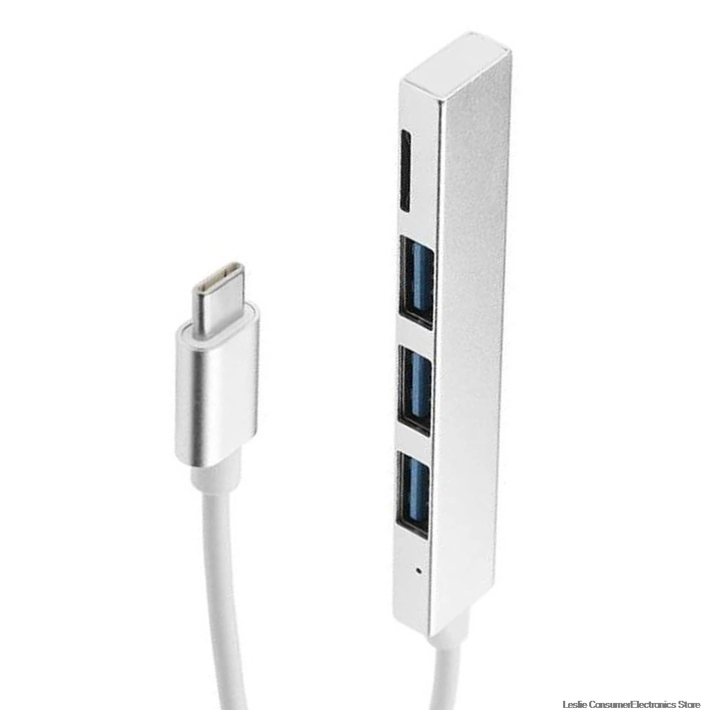 4 в 1 USB 3,1 type-C концентратор к USB 3,0 концентратор из магниевого сплава с картридер слот 3 порта для MacBook Pro/Air Hub OTG функция