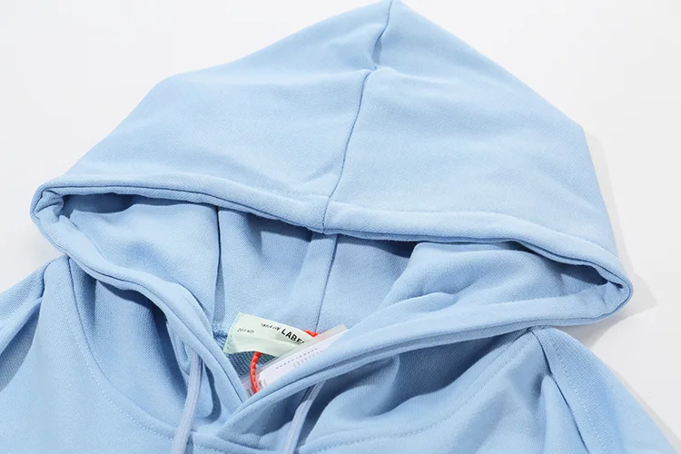 Europe And America New Style off Ow White Lady Liberty Torch Hooded Men And Women Thin Hoodie Couples Hoodie Coat