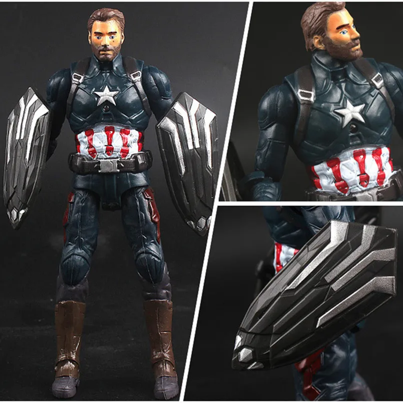 Новая Обновленная многошарнирная фигурка супергероев Marvel, Мстители, Капитан Америка, Тор, Железный человек, Человек-паук, Халк, танос, фигурки, игрушки для детей - Цвет: without box