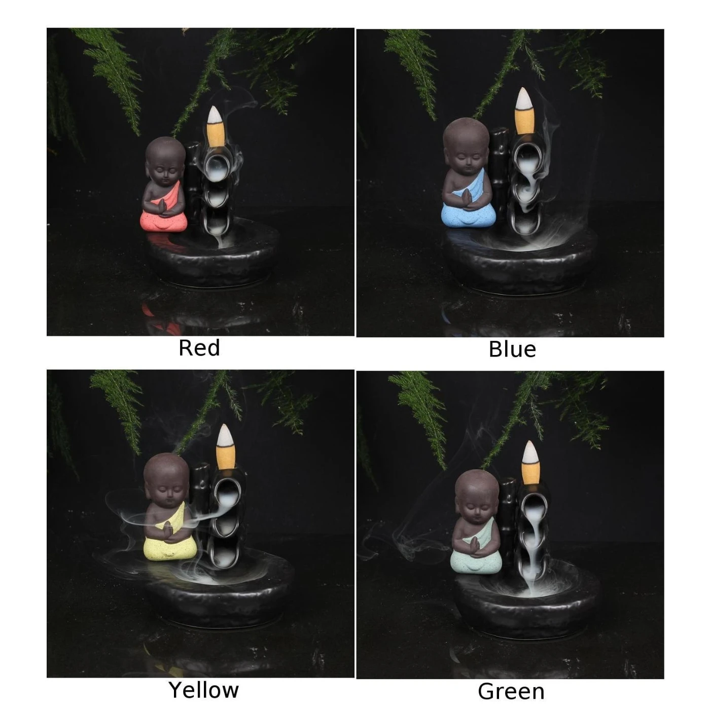 Ручной работы керамическая глазурь ладана держатель горелки буддийская курильница с обратным потоком конусов