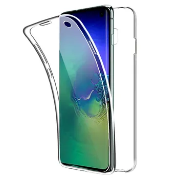 

TBOC case for Samsung Galaxy S10 (6.1 ") - Case [Clear] Full [Silicone TPU] Double Face [360 Degree] Mobile