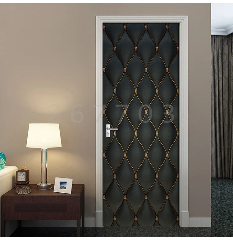 Наклейка на дверь s DIY 3D Фреска для гостиной, спальни, домашнего декора, плакат ПВХ самоклеющаяся Водонепроницаемая 3D наклейка на дверь, творческая наклейка