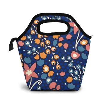 

Floral Pattern Lunch Bag Lunch/ice Bags Portable Insulated Picnic Food Box for Women Men