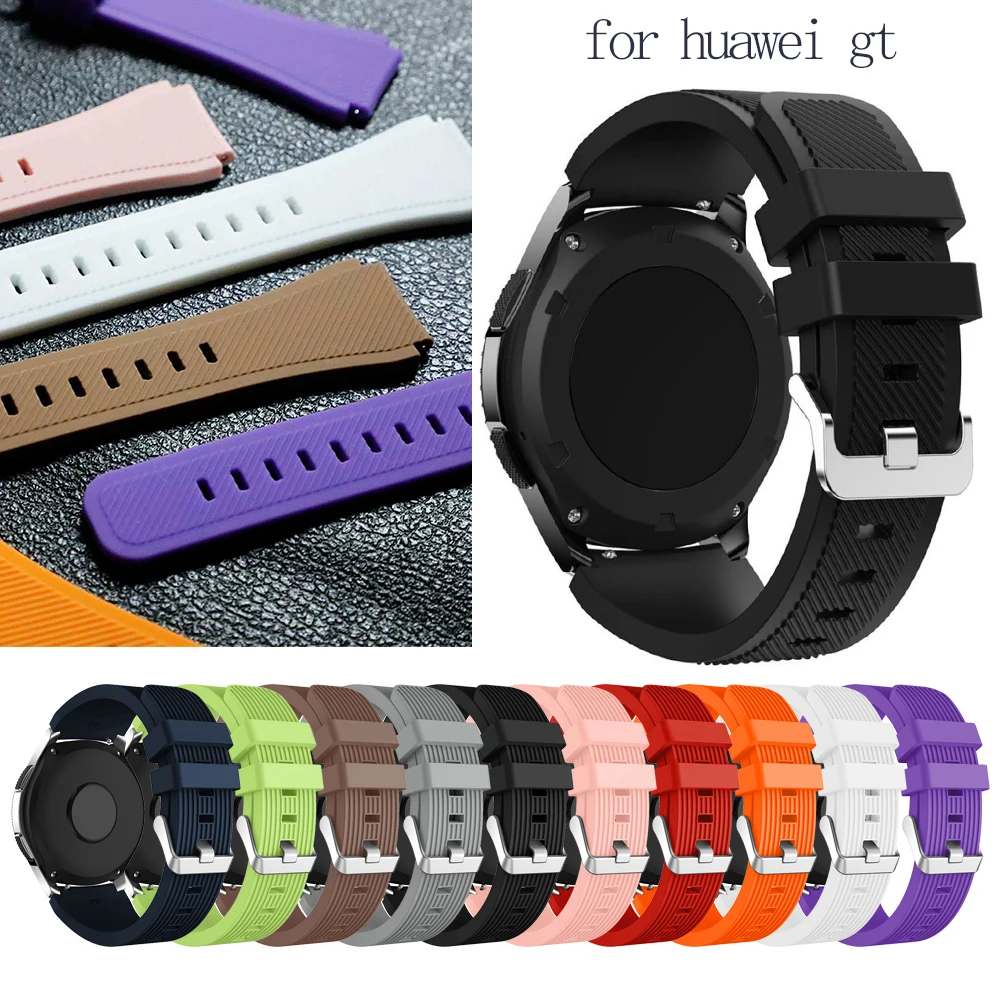 Huawei watch gt 2 ремешок силиконовый браслет для correa huawei часы Пряжка из нержавеющей