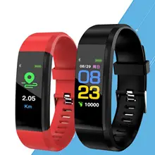 ID115 PLUS цветной экран умный спортивный браслет шагомер часы фитнес бег трекер ходьбы сердечного ритма шагомер смарт-браслет