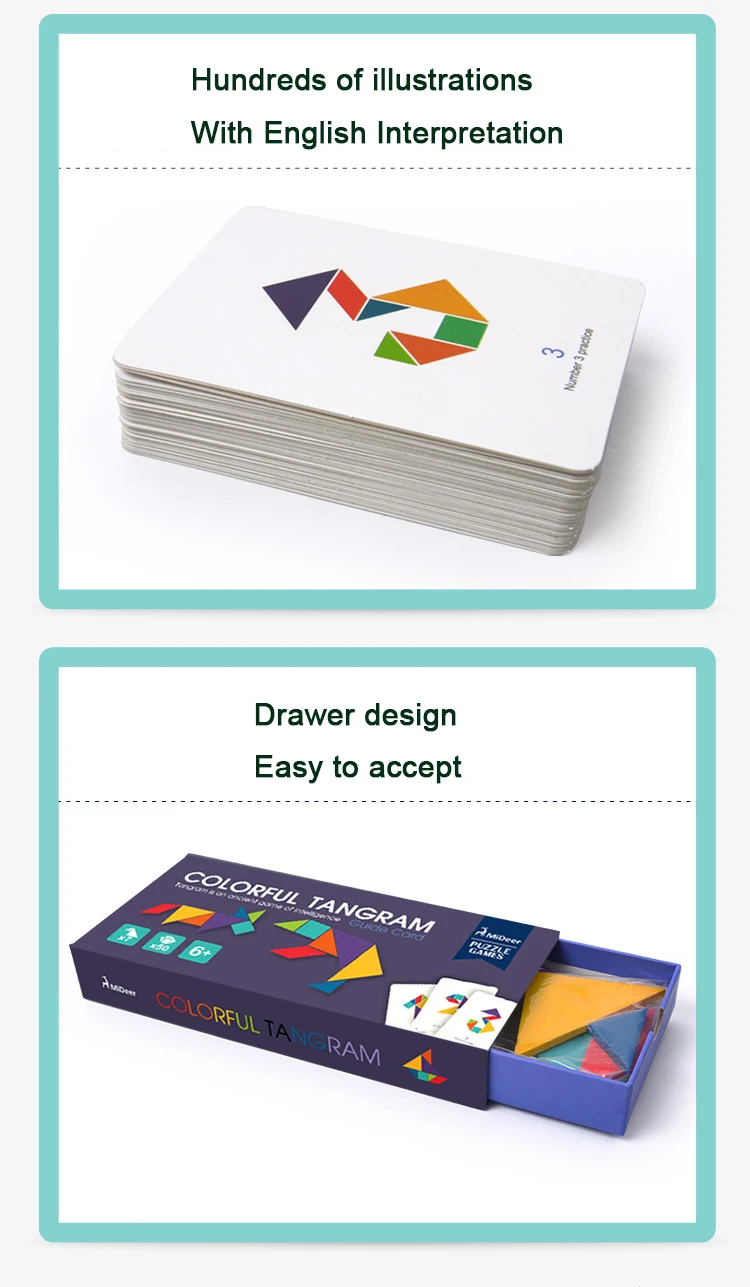 Mideer Tangram деревянная головоломка Обучающие Развивающие игрушки для детей дошкольного возраста детские игрушки игры интеллектуальные головоломки подарок