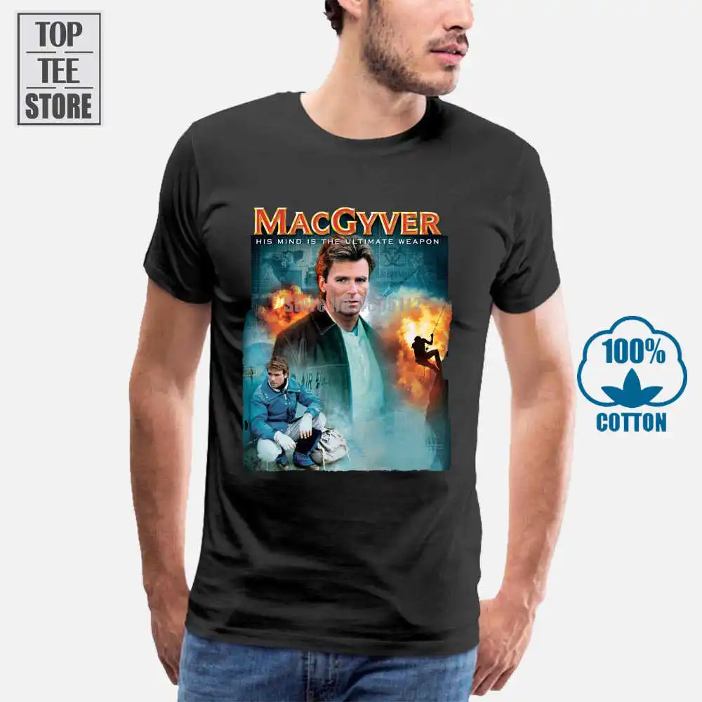 Macgyver V2 R D Anderson постер ТВ серия футболка черный все размеры S до 4Xl|t shirt black|t shirtshirt t |