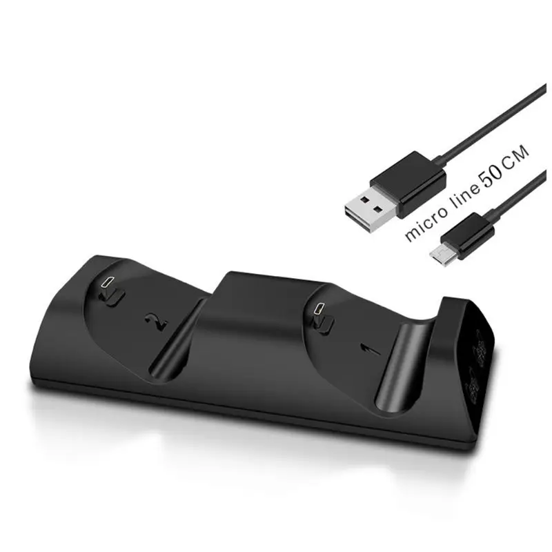 Двойной быстрой зарядки док-станция USB зарядное устройство кабель для PS4 SLIM PRO Контроллеры H37E
