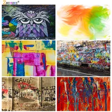 

SHENGYONGBAO Art Fabric Vintage Graffiti Brick Wall Photography Backdrops Children Photo Background Studio Prop 21915 TY-06