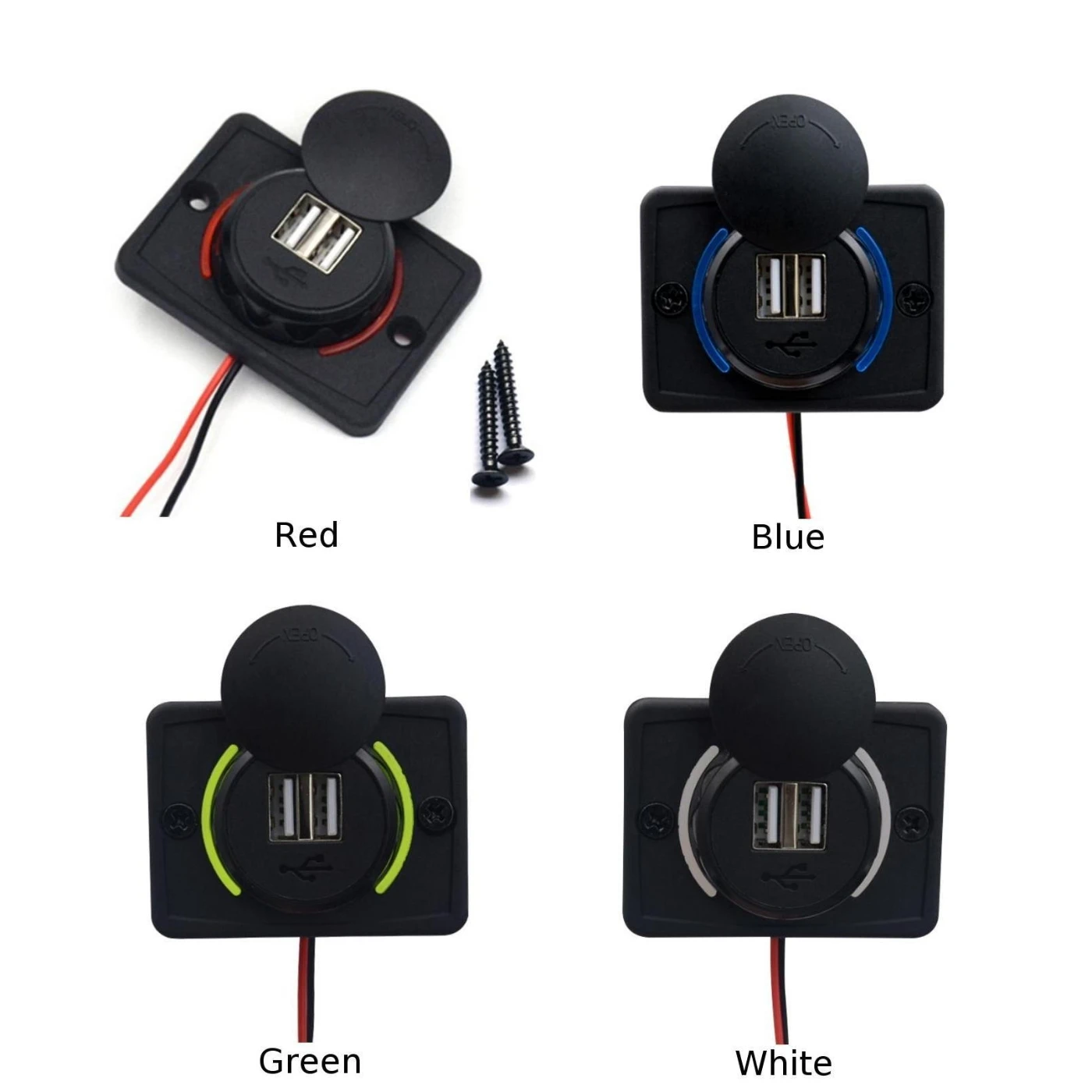 2-USB Charging Port For Boat Car Bus Caravan Camper 12-24v 3.1A Socket Safe Sets