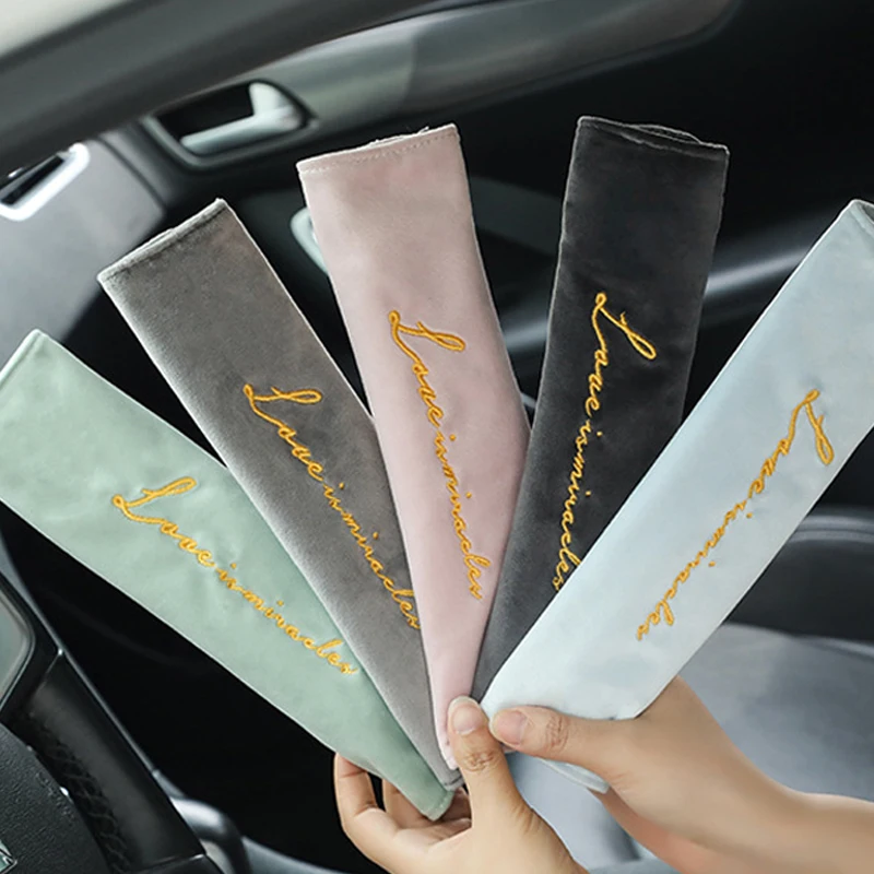1 pcs Car Seat Belt Cover Universal Auto SeatBelt Covers Protector Safety Belts Shoulder Protection Soft Plush 5 color | Автомобили и