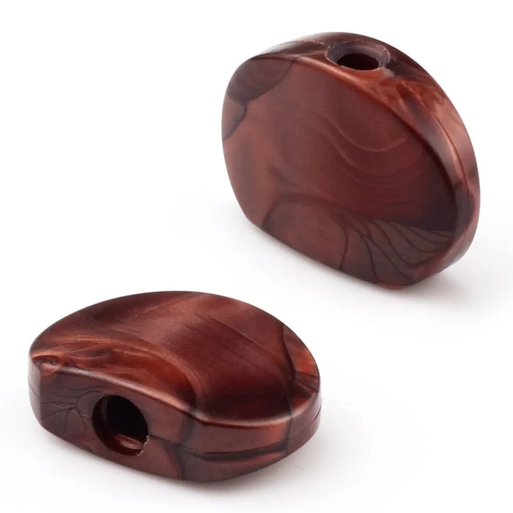 6pcs Acrylic Tuning Key Buttons Knobs Peg Guitar Tuner Machine Heads Replacement Brown