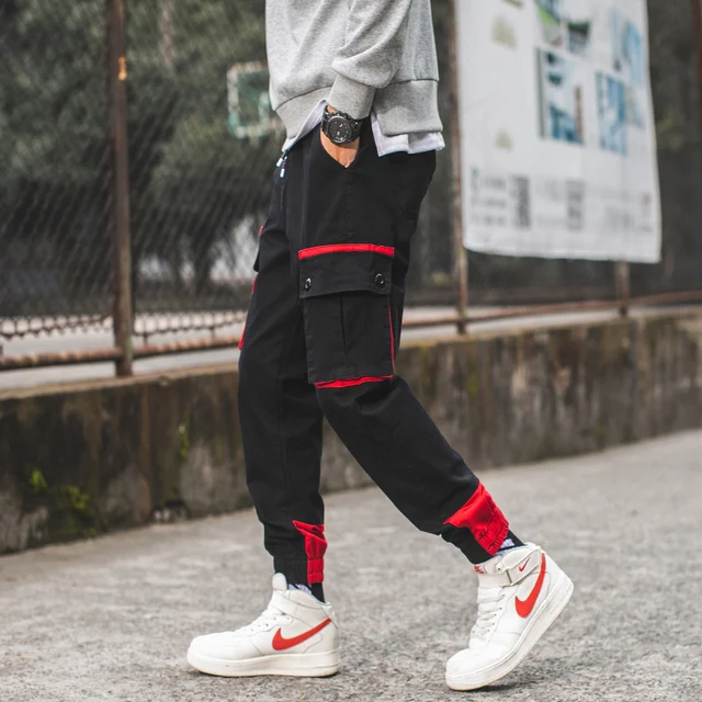 US $27.40 Men's casual pants 2019 autumn and winter new tooling Harlan sports casual pants youth personality 