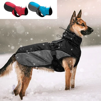 Ropa impermeable para perros grandes, abrigo cálido para perros grandes, chaqueta, impermeable reflectante, ropa para perros medianos y grandes, XL-6XL de Bulldog Francés 1