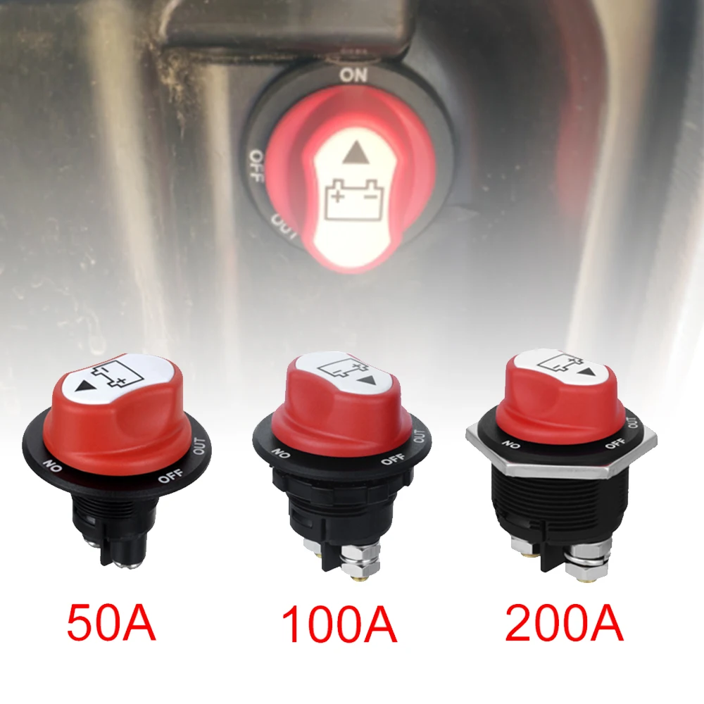 

50A 100A 200A Battery Isolator Cut Out Off Kill Switch Kit Car Race Rally Switch for motorcycle/car/boart