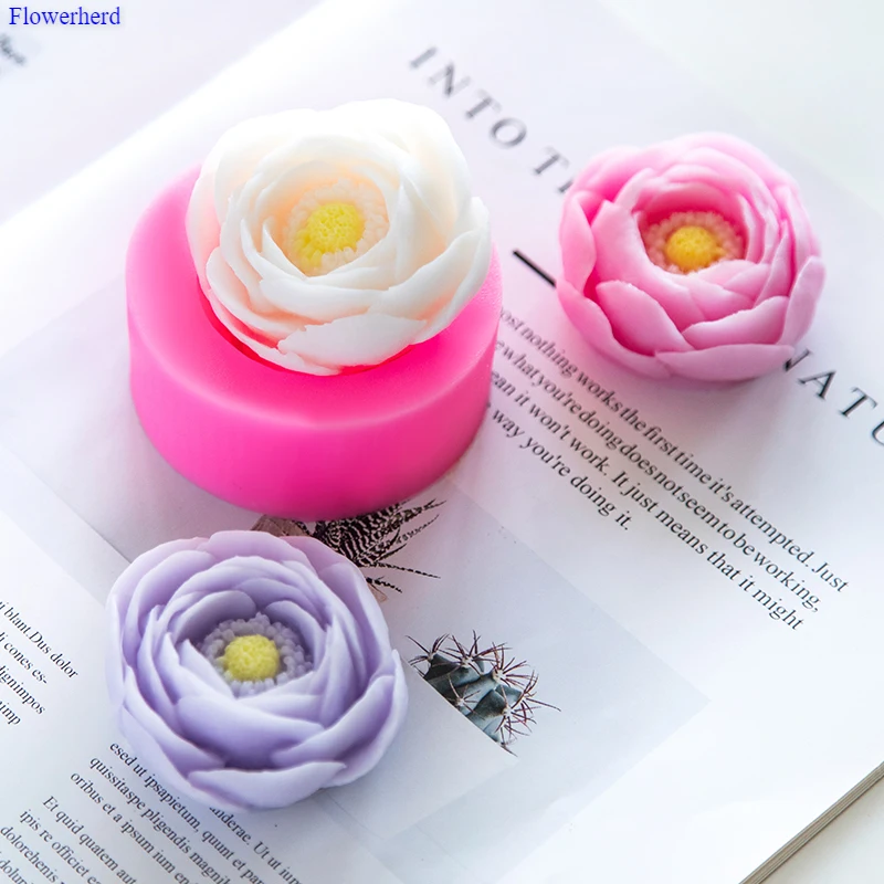 Цветок пиона мыло ручной работы силиконовые формы DIY для изготовления мыла Fondant