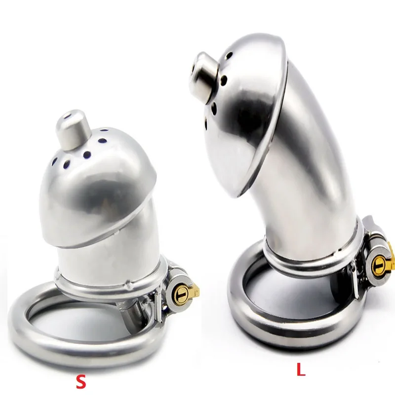 Male/Gay Chastity Belt Device Cock Cage Real Stainless steel Urethral Catheter Short Lock Penis Cbt Sex Toy Drop shipping | Красота и