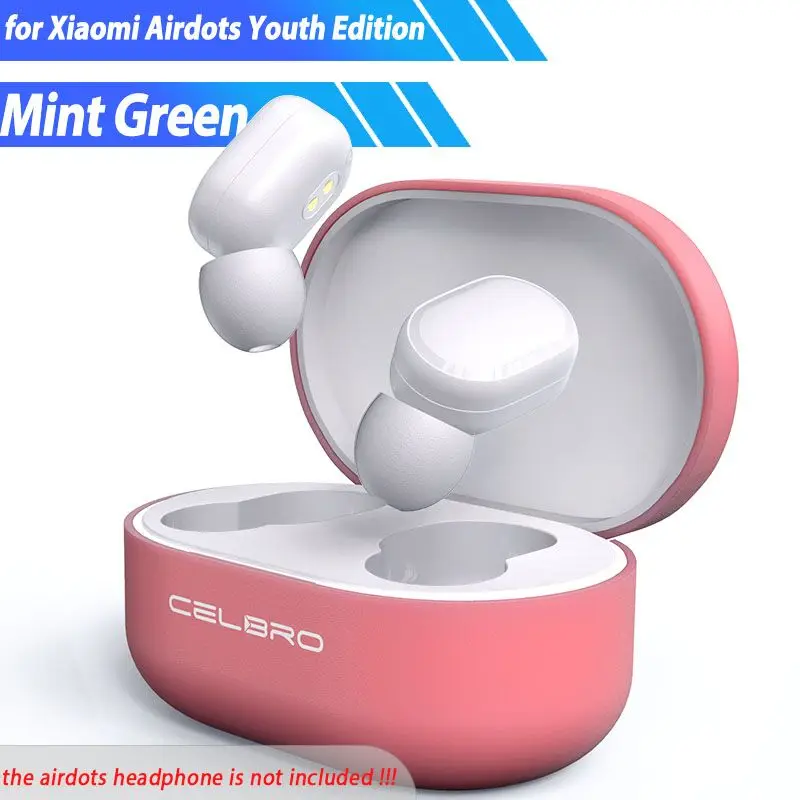 pink for xiaomi Защитный чехол для Xiaomi mi Airdots Red mi Air Dots dot силиконовый чехол беспроводной Bluetooth чехол для наушников - Цвет: pink for xiaomi