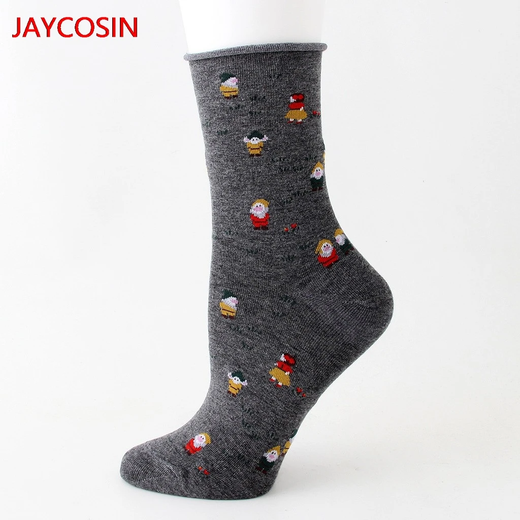 JAYCOSIN носки 12 пар модные мужские и женские унисекс повседневные рождественские носки средней длины с принтом L500912