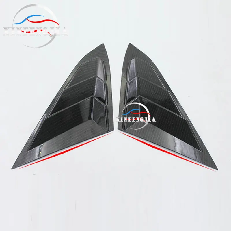 Для Honda Civic 16-19 2 шт углеродное волокно цвет заднего бокового окна жалюзи украшения