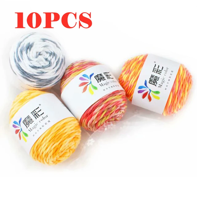 100g Rainbow Gradient Color Cake Yarn Warm Soft Hand Crochet Yarn  Hand-woven Knitting Sweater Scarf Diy Cotton Thread - AliExpress