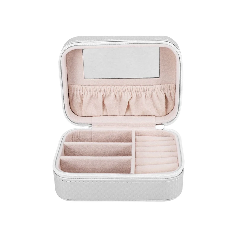 

PU Leather Jewelry Box Storage Box Ring Display Case Portable Jewelry Organizer for Necklaces