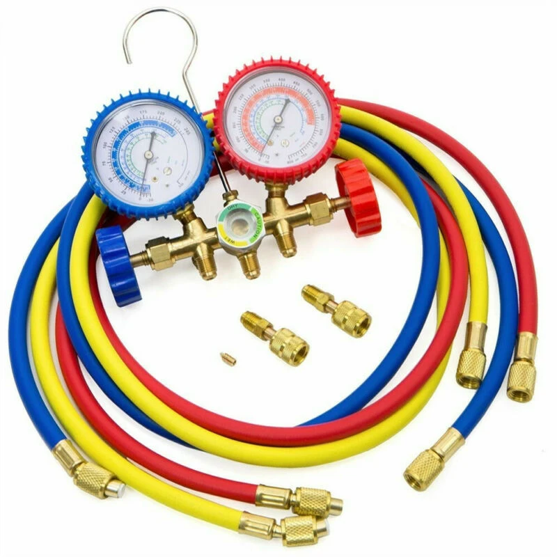 

New R410A R22 R404A HVAC A/C Refrigeration Charging Service Manifold Gauge Set