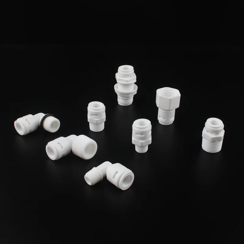 

5Pcs 1/8'' 1/4'' 3/8'' 1/2'' Thread Slip Lock Quick Connector Food Grade 3/8'' Water Purifier Hose Joint Irrigation Pipe Adapter