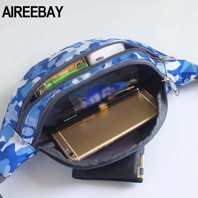 AIREEBAY поясная сумка Мужская поясная сумка женская мода поясные сумки Дорожная сумка кошелек женская модная нагрудная Сумка Водонепроницаемые сумки через плечо