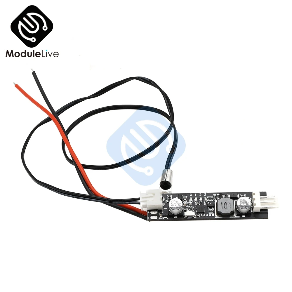 DC DC PWM Fan Speed Controller Temperature Adjustable Controll 5V 12V Speed Regulation Controller Noise Reduce + 40CM Probe