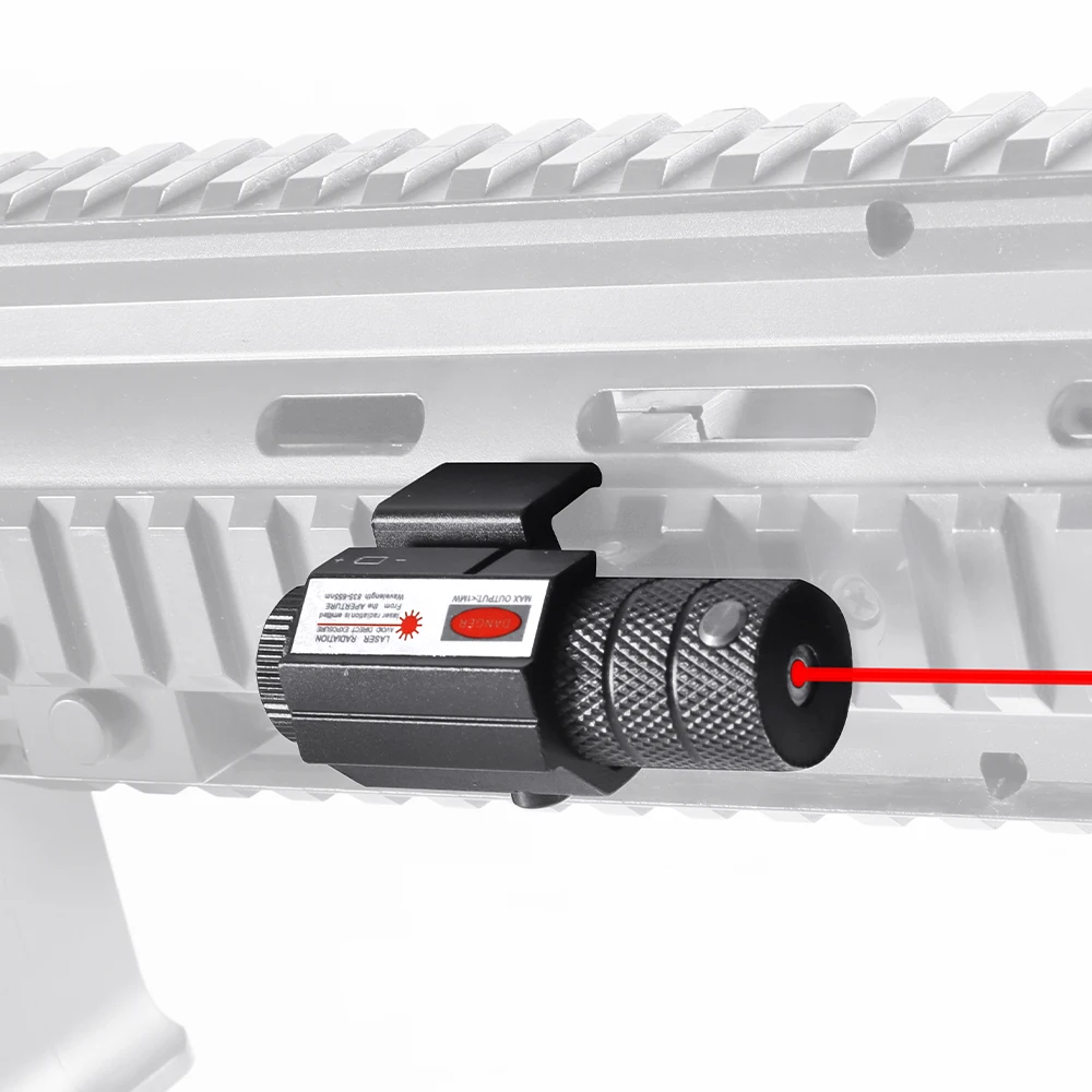 Tactical Red Dot Mini Laser Sight Scope 20mm Picatinny Rail Mount with Remote Pressure Switch For Air Gun Rifle | Спорт и