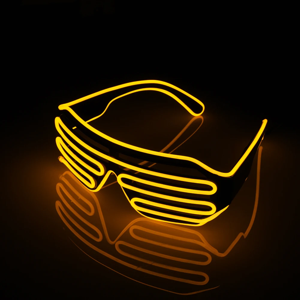 

Neon EL wire Luminous Party Lighting Gift For Dj Party Decoration Bright Light Colorful Led Glasses 10 Colors Flashing Glowing