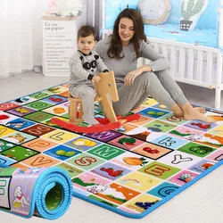 XPE – tapis de jeu pour bébé 200cm x 180cm, tapis de développement pour enfants, tapis pliant antidérapant anti chute pour ramper 