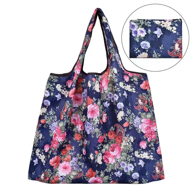 Large Reusable Grocery Store Green Shopping Bag 50 Pound Handbag Foldable Ladies Shoulder Bag Washable Handbag 2021 31009