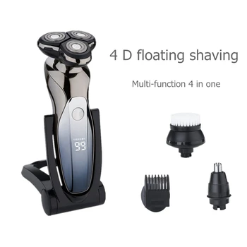 

Electric razor Shaver multi-function 4 in 1 body wash intelligent digital display electric shaver for men Beard trimmer