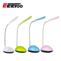 EeeToo светодиодный ночник дети Спальня гибкий Регулируемый Портативный настольная лампа для чтения лампочки на батарейках для детей 4 цвета