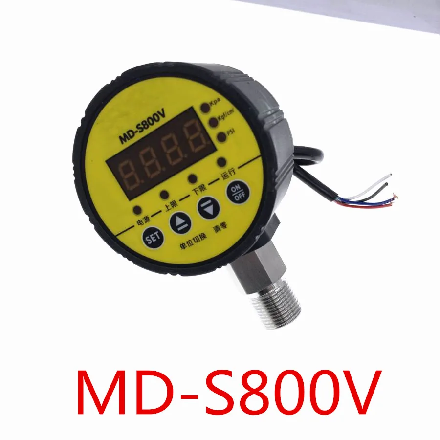 Medidor de Vácuo Digital Inteligente0.1 Controller 0mpa 100 00kpa Controlador de Pressão Negativa Md-s800v