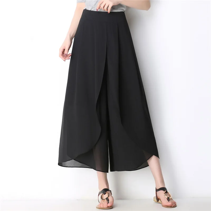 Plus Size Wide Leg Pants Women High 