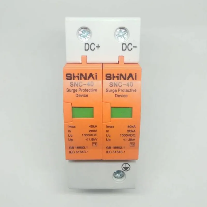 Surge Protector Surge Protective Device SPD DC 500V 800V 1000V 2P DC1000V 20KA~40KA Low-voltage Arrester House din rail 2 Poles