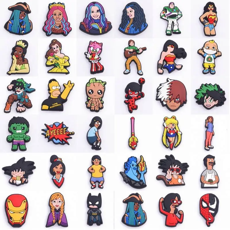 Charms para zapatos de dibujos animados para niños, accesorios para zapatos, adornos para Croc, regalos con hebilla