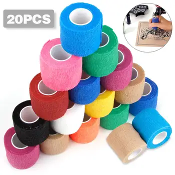 

1/6/10/20Pcs Disposable Bandage Tattoo Sport Wrap Tape Self Adhesive Elastic Bandage Tape Tattoo Permanent Makeup Accessories