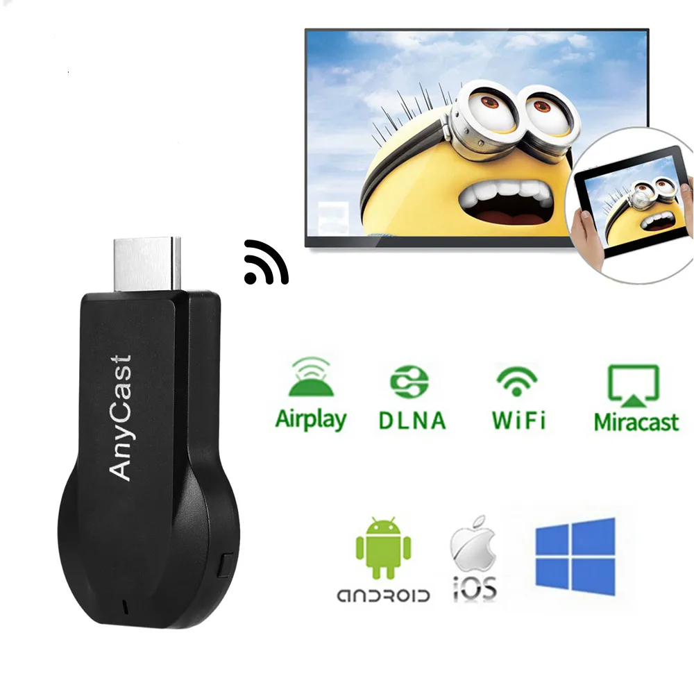 AnyCast M2 Plus Airplay Miracast DLNA 1080P WiFi Дисплей ТВ ключ видео стример для IOS Android